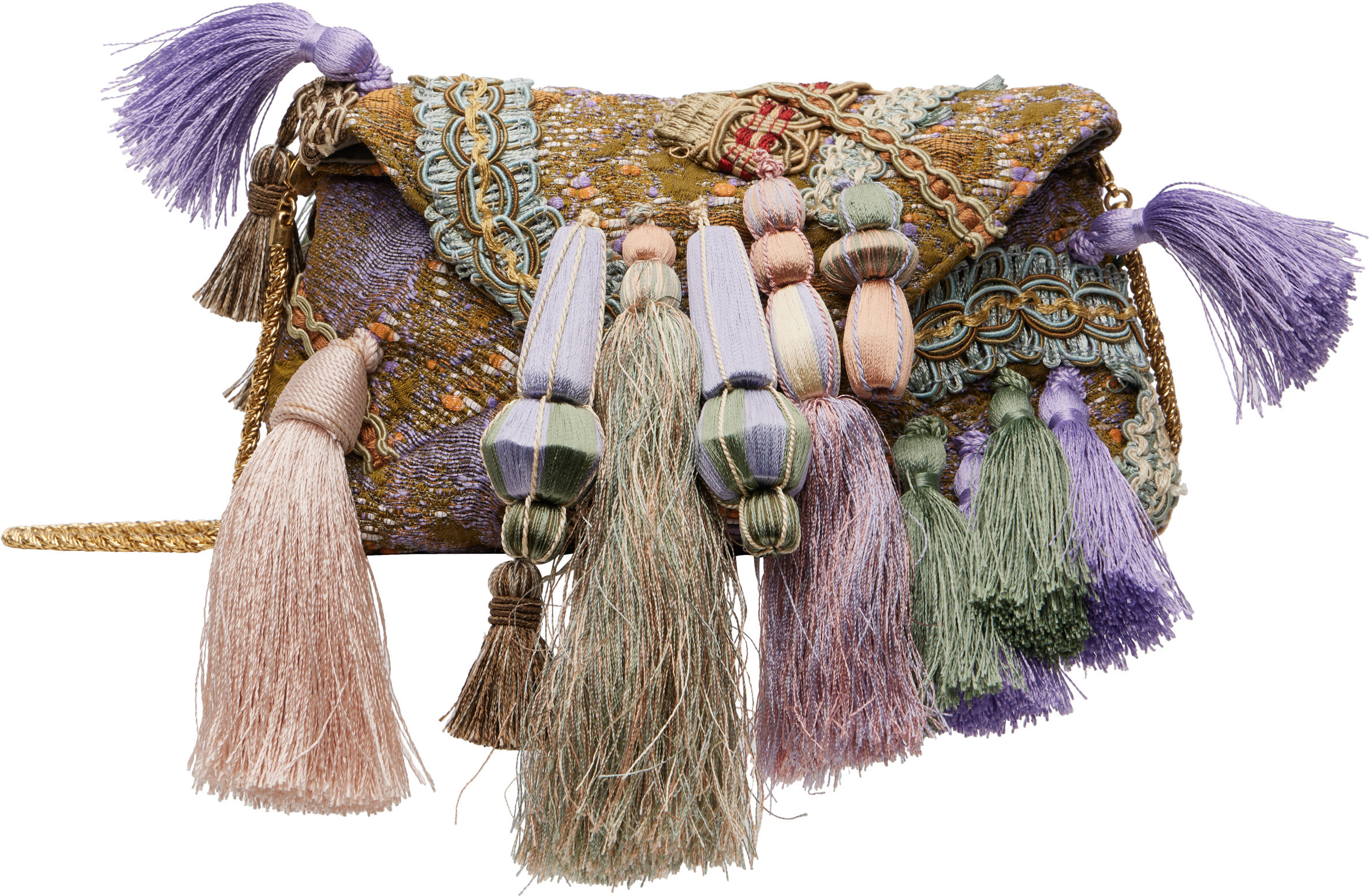 Dries Van Noten Multicolor Textured Envelope Clutch | SSENSE