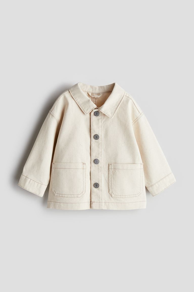 Cotton Twill Shacket - Light beige - Kids | H&M US | H&M (US + CA)