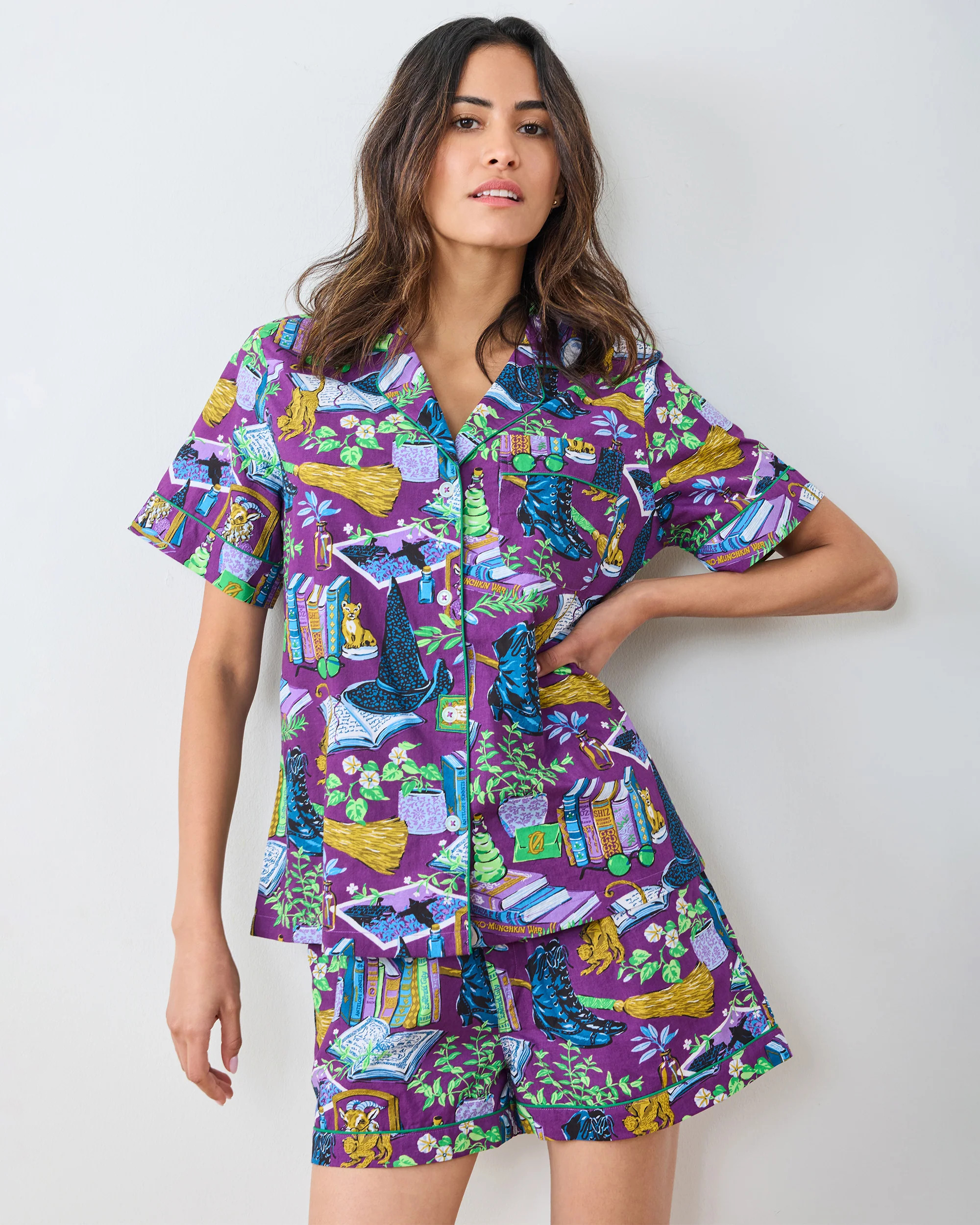 Elphaba's Alchemy - Short PJ Set - Brewed Blackberry | Printfresh