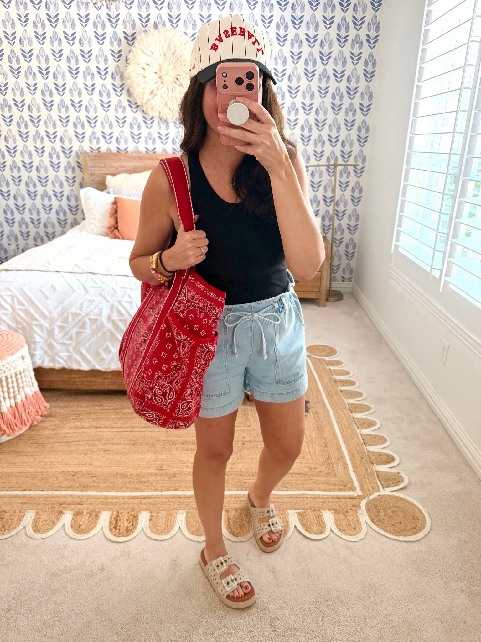 These high neck tanks with built in bras are a summer staple! Wearing a small.
Love these tie shorts that come in 4 washes. Wearing a medium.
Been using this tote at a baseball tournament the last couple of days and love it!
.

#LTKOver40 #LTKSeasonal #LTKmomlife