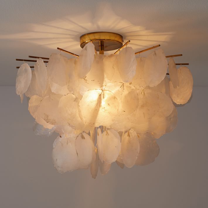 Large Capiz Chandelier | Pottery Barn Teen