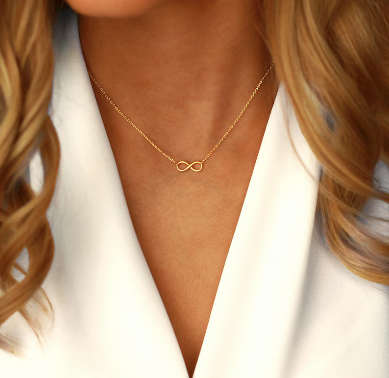 Infinity Necklace | Forever Necklace, Gold, Silver, Rose Gold, Gift for Her | Eternity Necklace |... | Etsy (US)