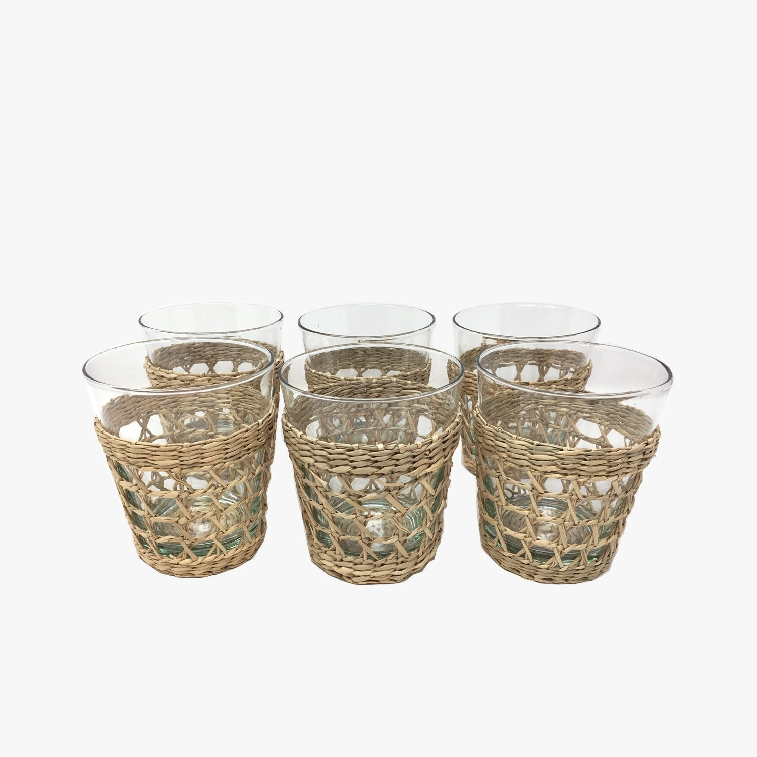 Indochine Caged Seagrass Tumblers | Dear Keaton