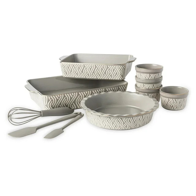 Thyme & Table, 10-Piece Ceramic Bakeware Set, with Spatulas & Whisk, Madison - Walmart.com | Walmart (US)