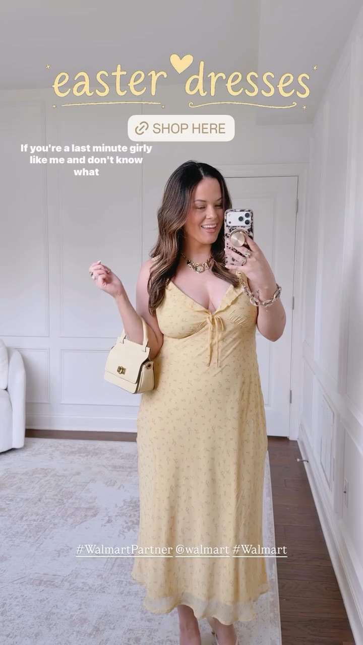 #WalmartPartner this dress is PERFECT for Easter or any spring event.. so flattering and fun! I’m wearing a large

@walmart #Walmart 

#LTKgrwm #LTKmomlife #LTKMidsize