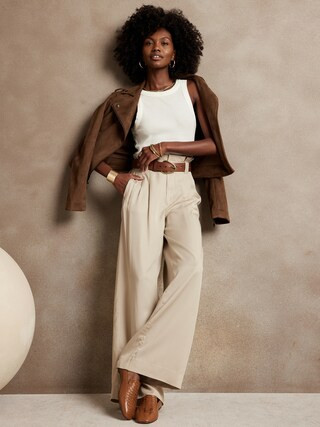 Tencel Wide-Leg Pant | Banana Republic Factory