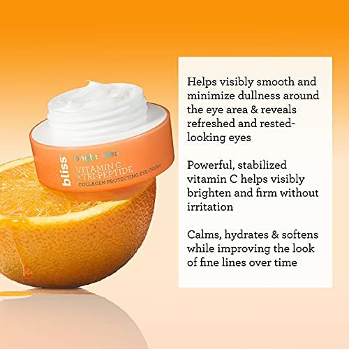 Bliss Bright Idea Vitamin C & Tri-Peptide Collagen-Protecting & Brightening Eye Cream | Clean | V... | Amazon (US)