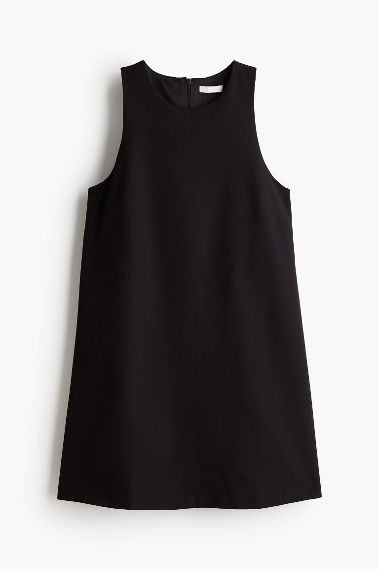 H & M - A-line mini dress - Black | H&M (UK, MY, IN, SG, PH, TW, HK)