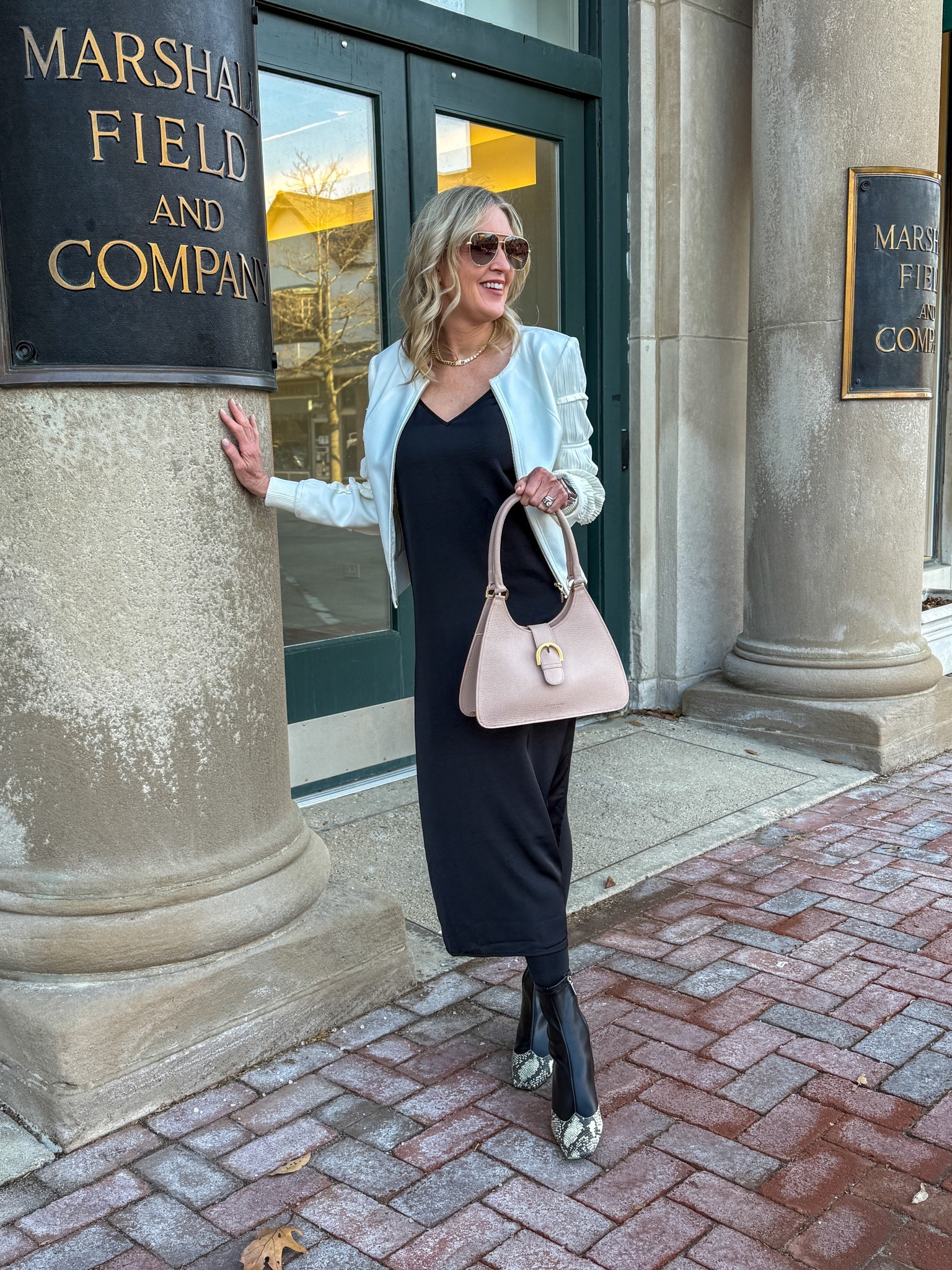 Date night outfits. Quince slip dress size small, Steve Madden snake toe booties true to size, Teddy Blake Grace pink handbag.

Spring dresses, work outfits Affordable outfit, business casual outfit, spring transition, slipdress outfits, handbags, over 50 style

#LTKootd #LTKWorkwear #LTKOver40