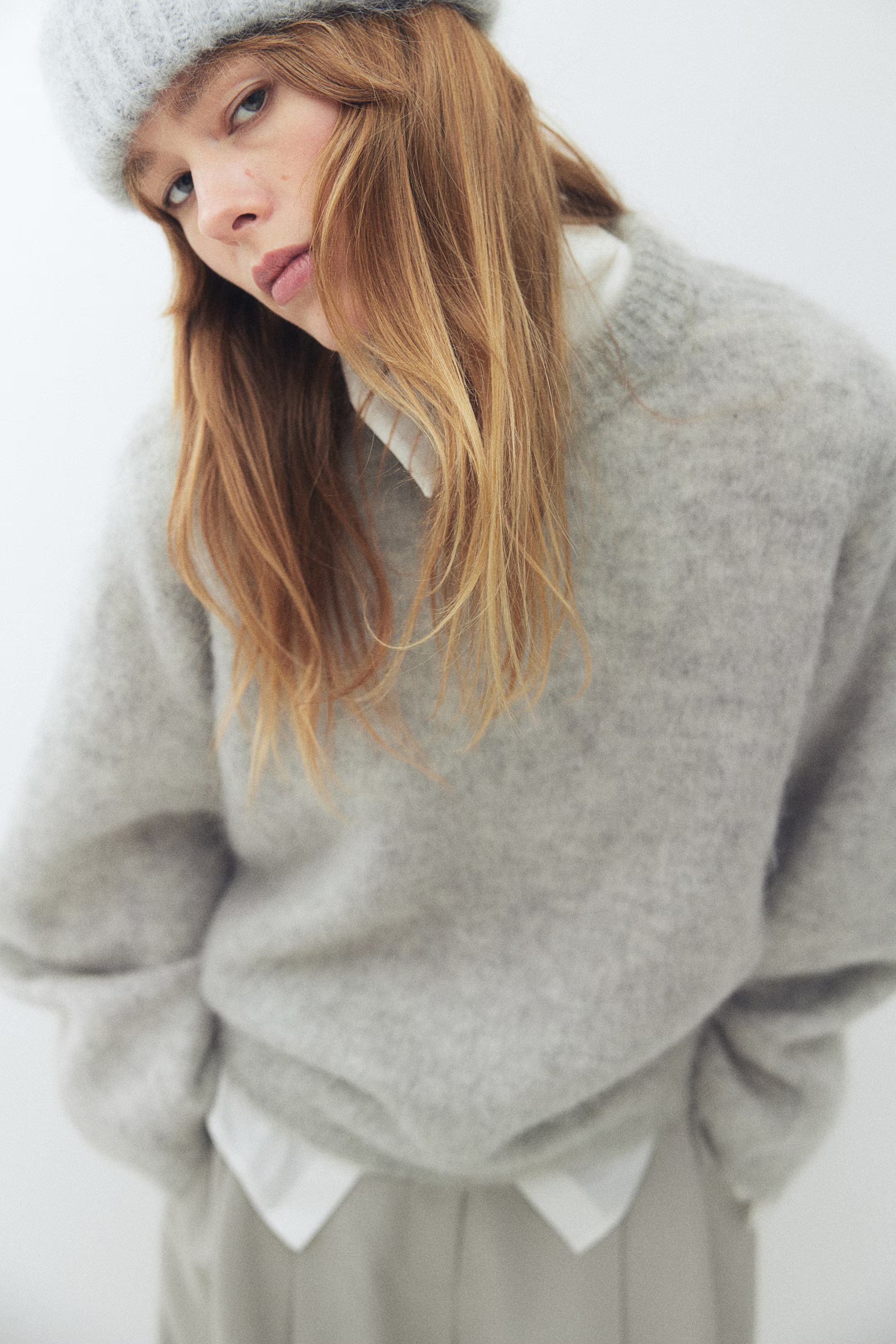 Oversized Mohair-Blend Sweater | H&M (US + CA)