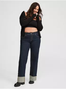 Perfect Wide-Leg Mid-Rise Jean | Torrid (US & Canada)