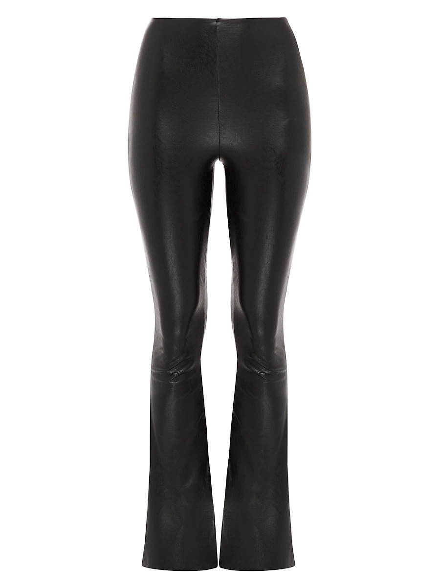 Women's Faux Leather Flared Leggings - Black - Size XS | Saks Fifth Avenue