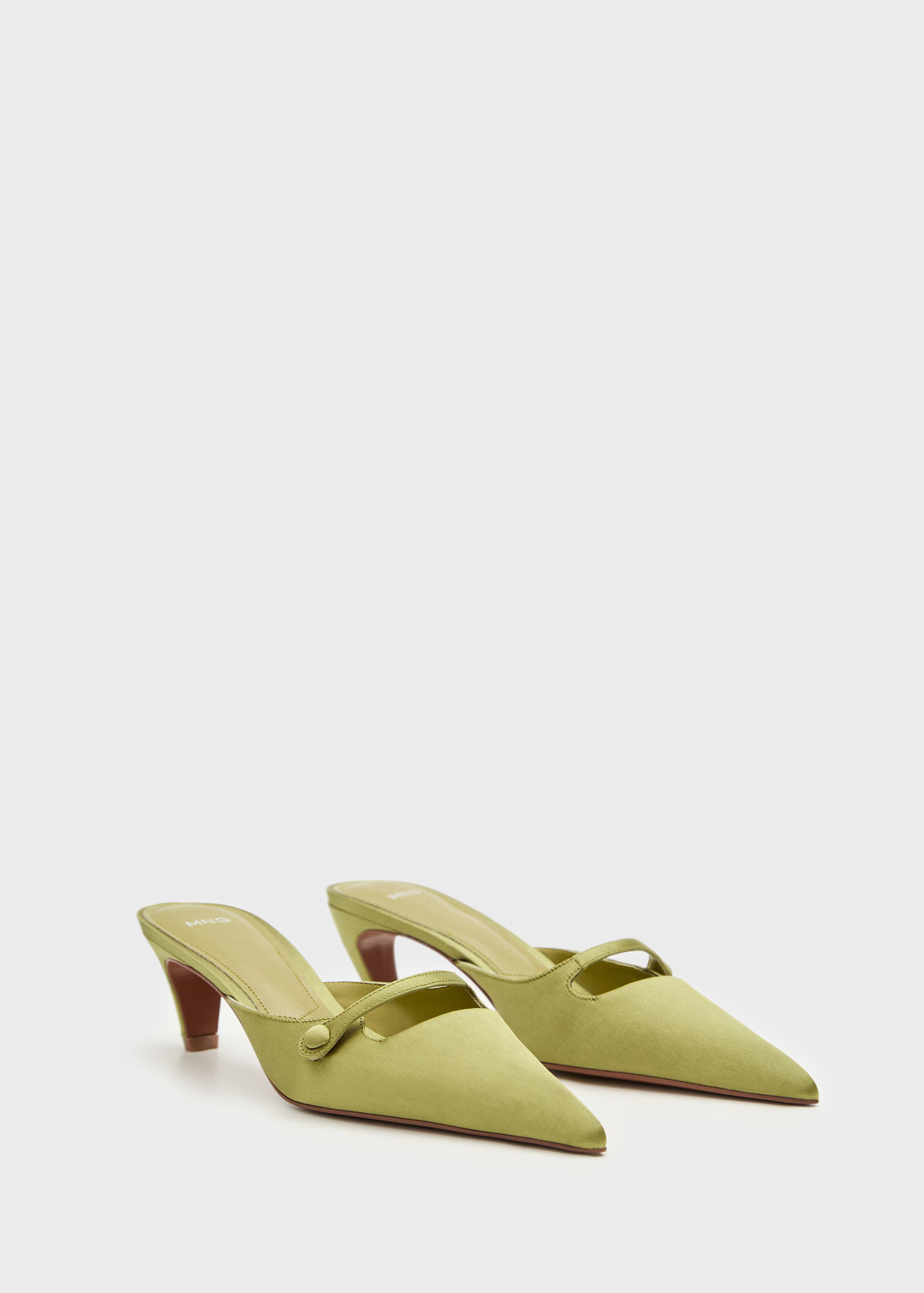 Satin kitten-heel shoes - Women | MANGO USA | Mango (US/MX/AU)
