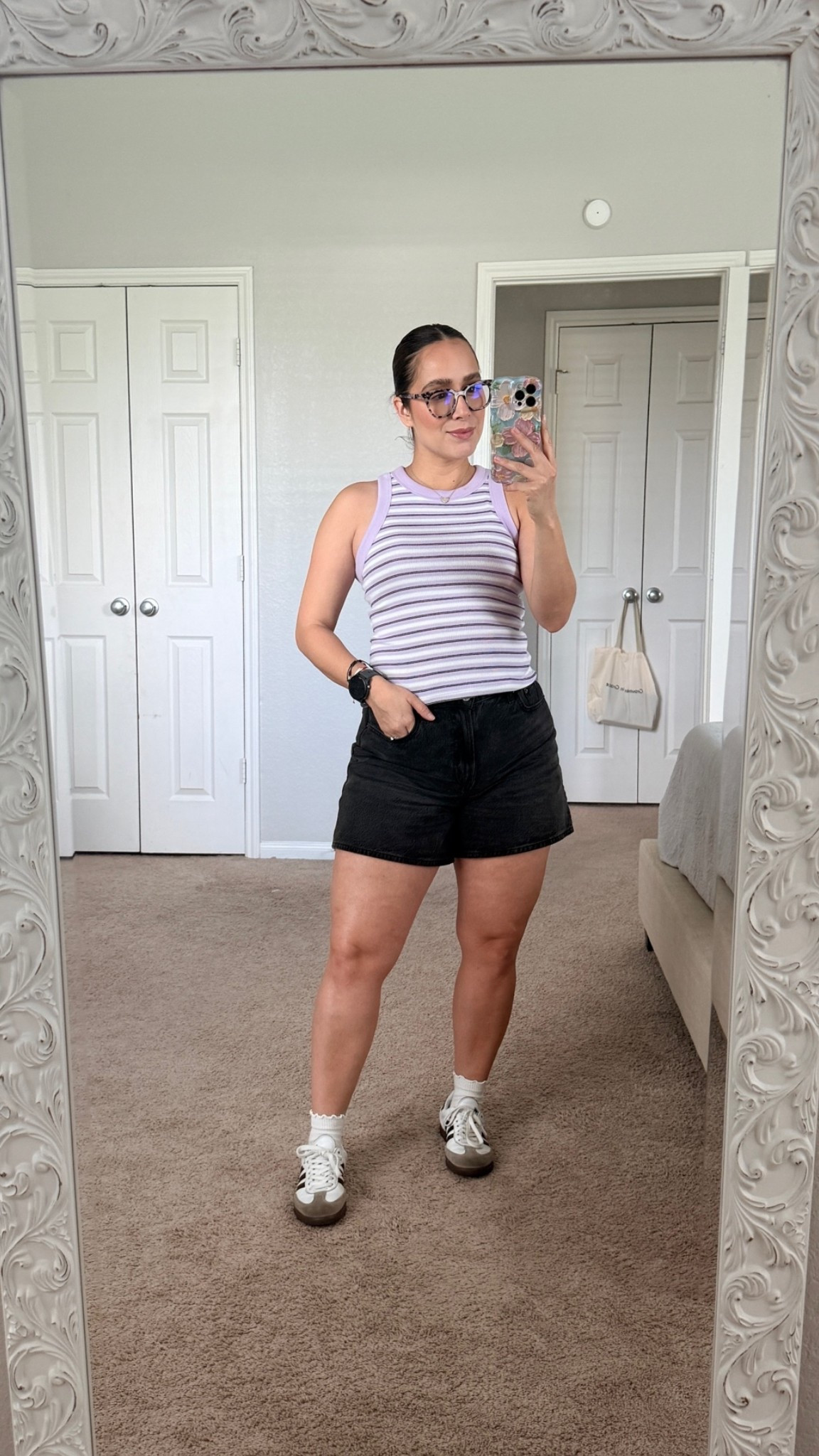 Casual spring and summer mom uniform  

Size small top
Size 28 in shorts

#LTKmomlife #LTKootd #LTKPetite