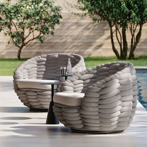 Cozy Outdoor Swivel Chair | West Elm (US)