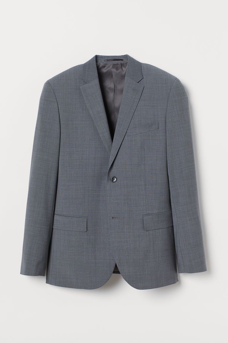 H & M - Slim Fit Wool-blend Blazer - Gray | H&M (US + CA)