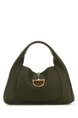 GUCCI Softbit Maxi $3650 Forest Green Grained Leather Shoulder Bag New | eBay US