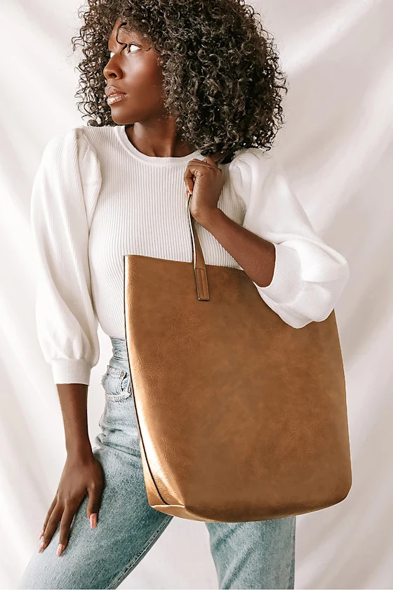 The Best Choice Brown Tote Bag | Lulus (US)