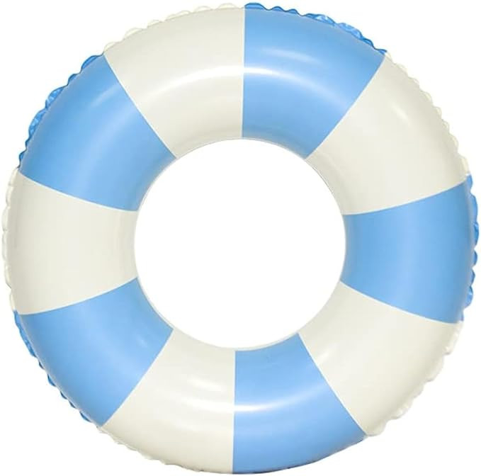 Medium 25 Inch Classic Striped Swim Ring for Kids and Adults, Inflatable Pool Float, Inner Tube f... | Amazon (US)