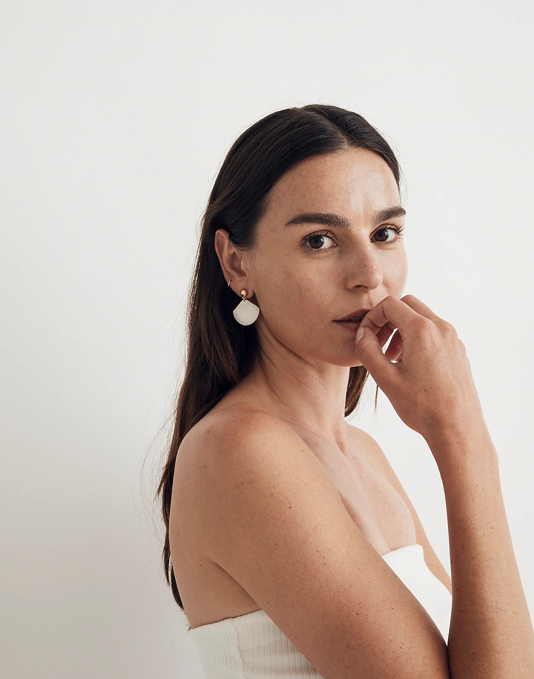 Enamel Shell Statement Earrings | Madewell