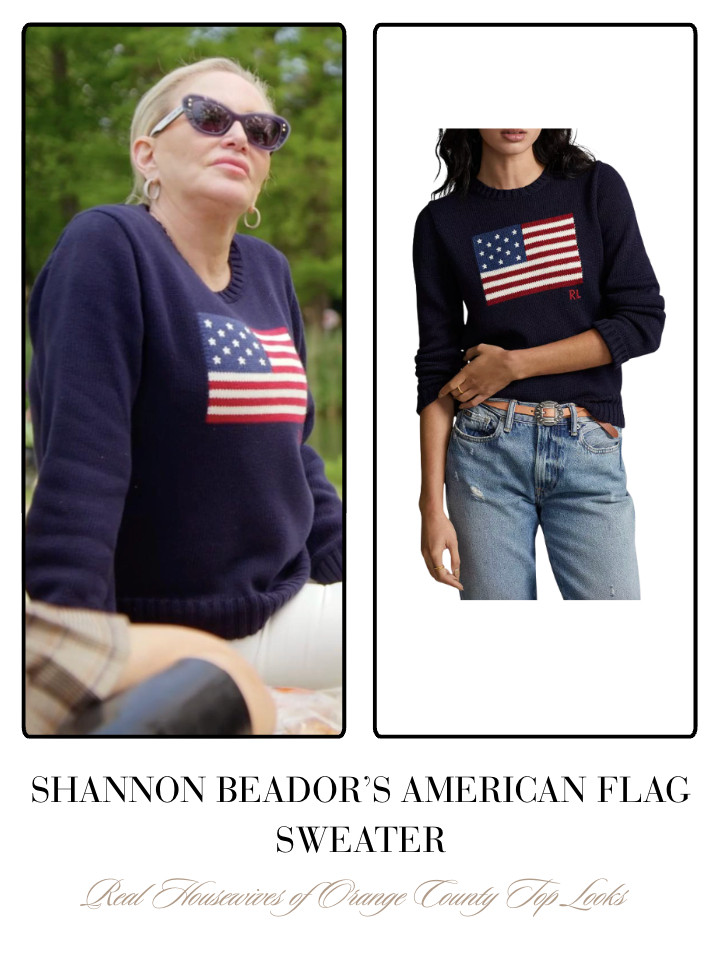 Shannon Beador's Amercian Flag Sweater 

 