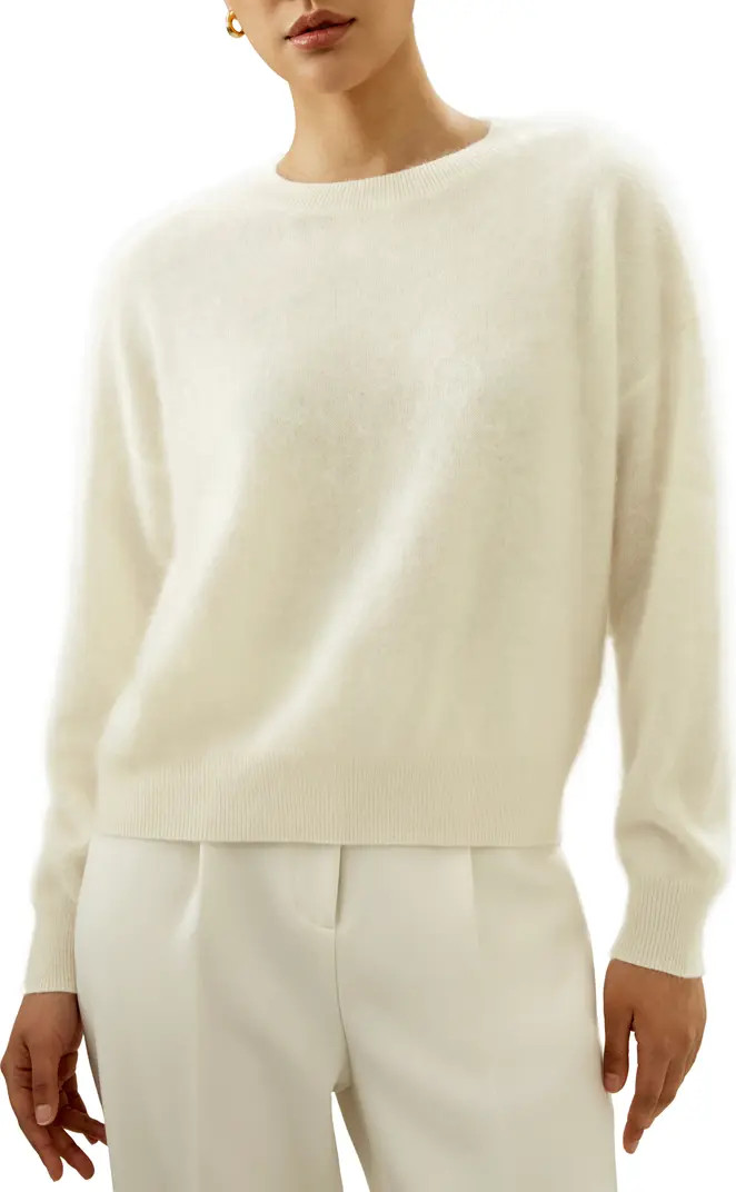 Lilysilk Classic Round Neck Cashmere Sweater for Women | Nordstrom | Nordstrom