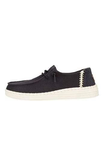 HEYDUDE Women's Wendy Espadrille, Woven Black, 10 Medium | Amazon (US)