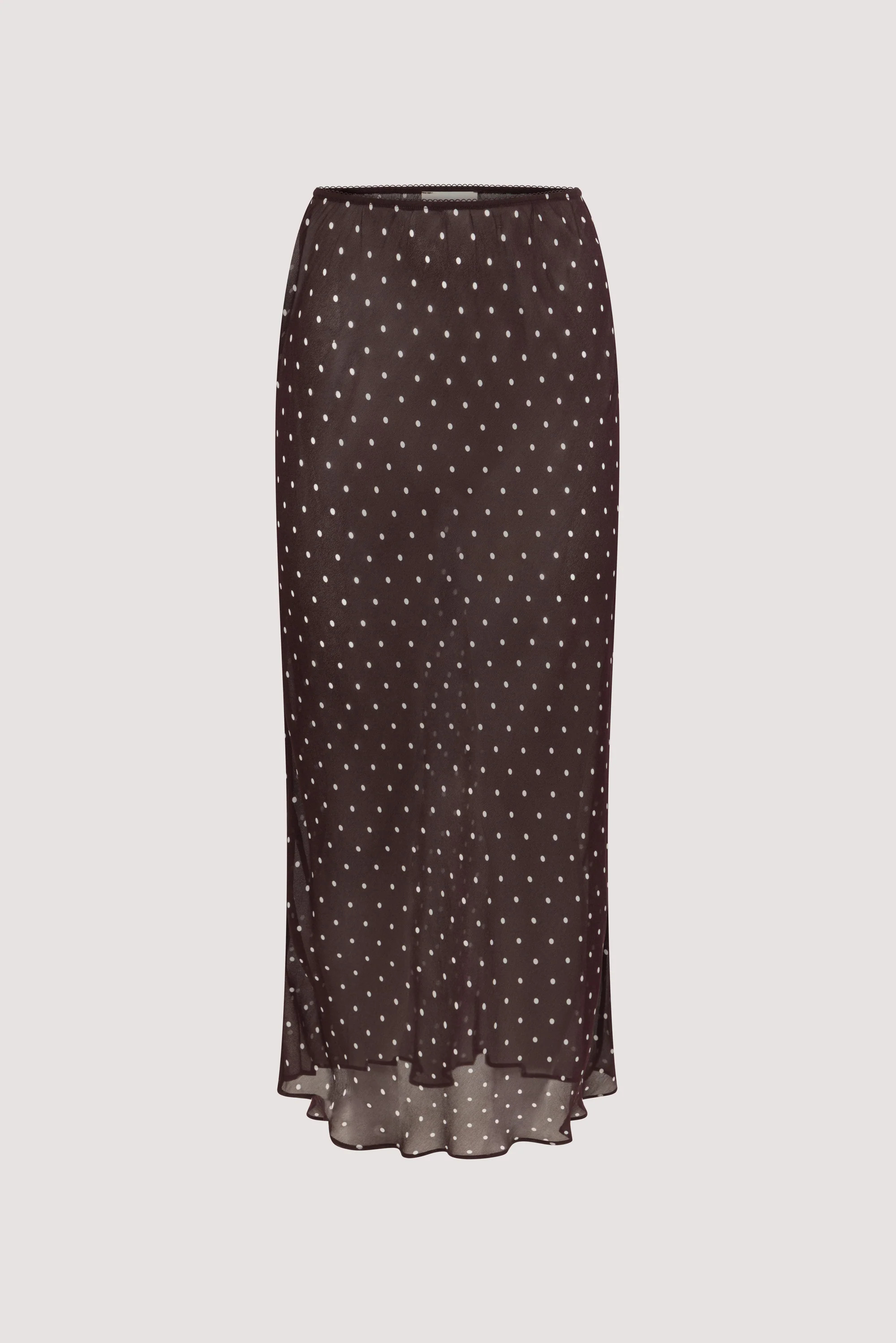 VANESSA B.CHOC SHEER GGT MIDI SKIRT | DISSH