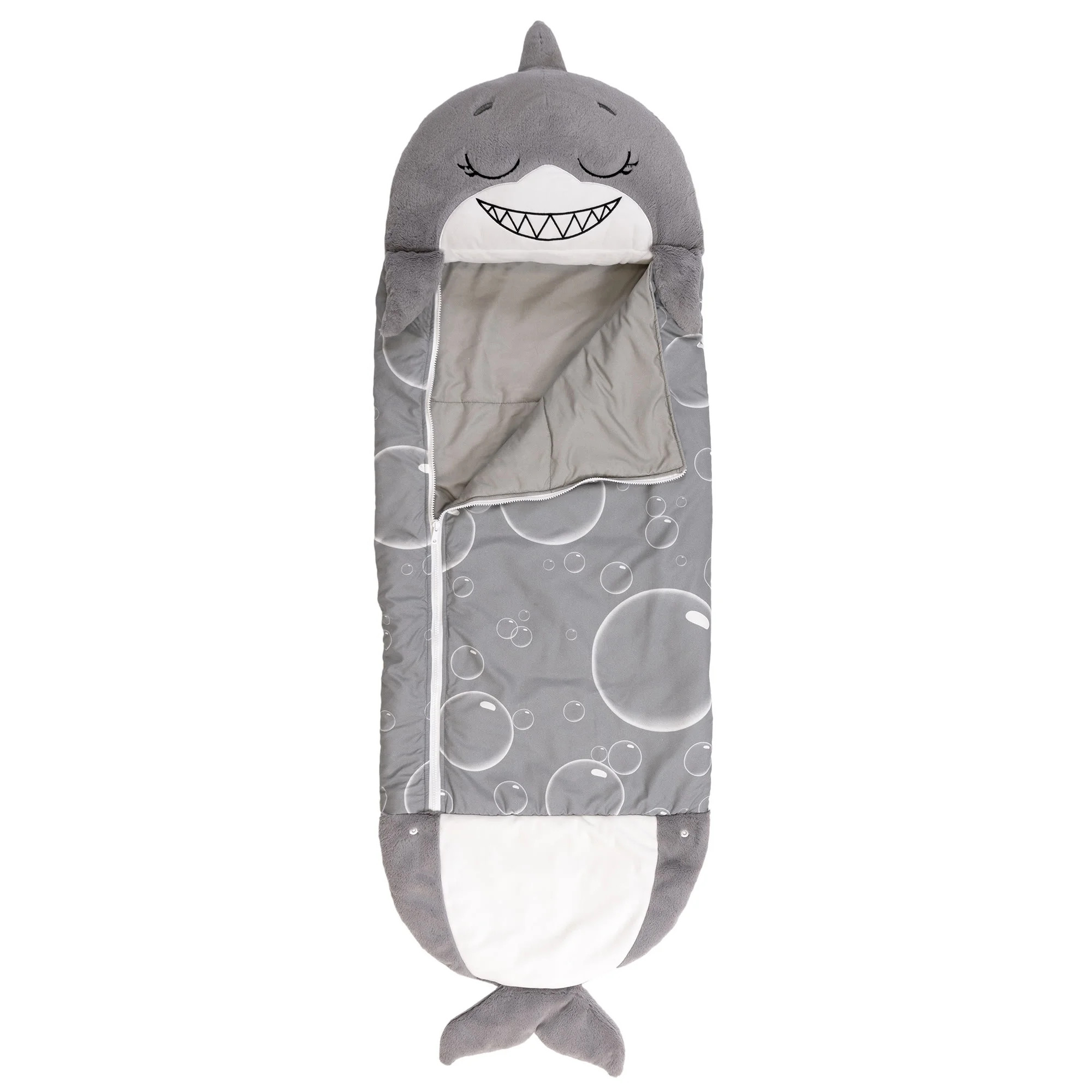 Happy Nappers: Pillow & Sleepy Sack: Large - Grey Shark - 66 x 30", 2-In-1: Plush Animal Opens In... | Walmart (US)