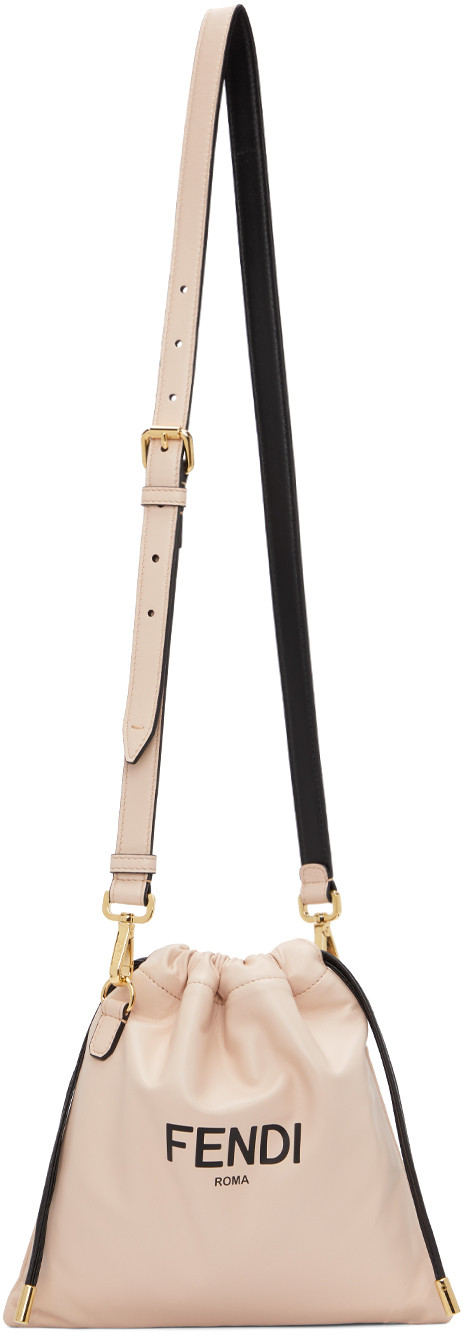 Pink Drawstring Logo Bag | SSENSE