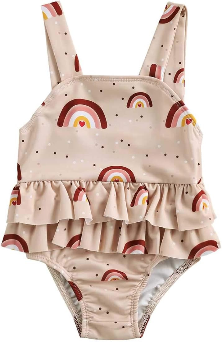 Amiblvowa Kids Toddler Infant Baby Girl Swimsuit One Piece Ruffle Swimwear Bathing Suits Hawaiian... | Amazon (US)
