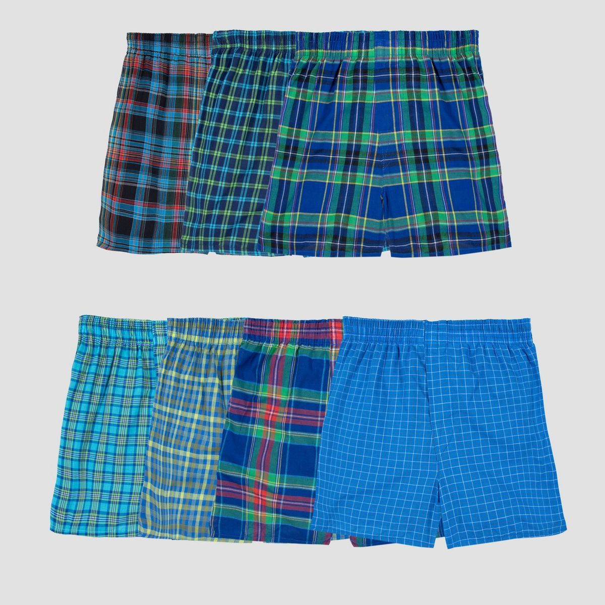 Fruit of the Loom Boys' 7pk Plaid Boxers - Colors May Vary | Target