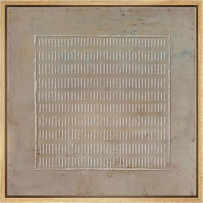 SIGNWIN Framed Canvas Print Wall Art Grunge Pastel Geometric Line Collage Abstract Shapes Illustr... | Amazon (US)