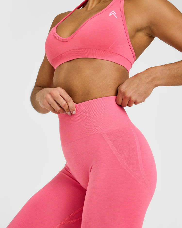 EffortlessLift™ Seamless Leggings with White Logo 
 Hot Girl Pink | Oner Active (UK / US)