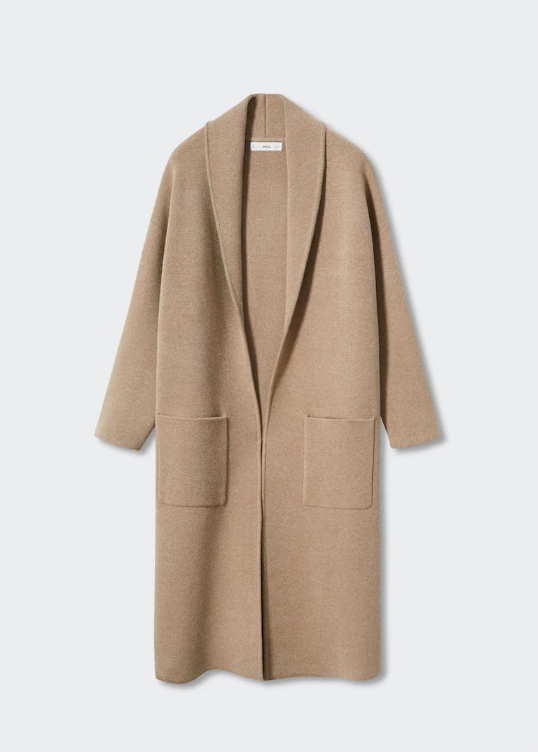 Oversized coat with pockets | MANGO (UK)