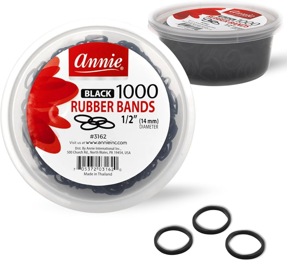 ANNIE 1000 RUBBER BANDS 1/2" #BLACK | Amazon (US)