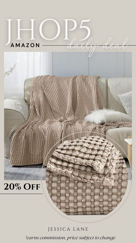 Amazon daily deal, save 20% on this lightweight waffle weave blanket. Amazon home, blanket, bedding, waffle weave blanket, Amazon deal, bed laying blanket

#LTKSaleAlert #LTKHome #LTKStyleTip