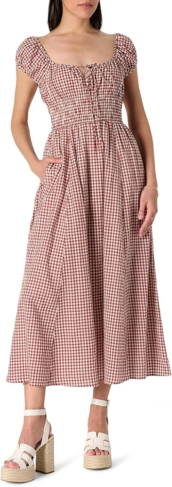 The Drop Women's Melody Cap Sleeve Tie Front Cotton Dress | Amazon (US)