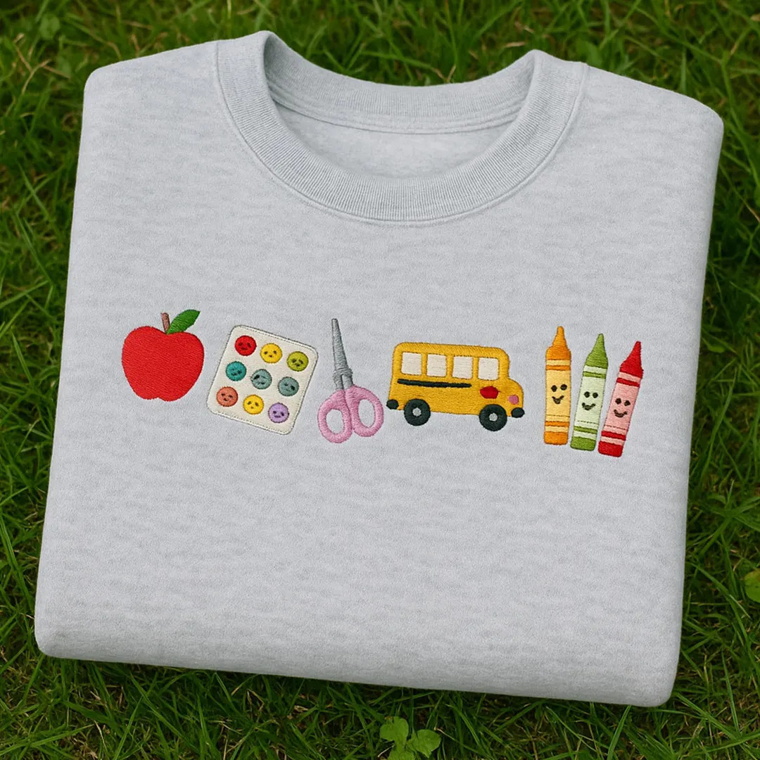 Apple Teacher Sweatshirt | Back to School Teacher Sweatshirt | Embroidered Classroom Shirt | Gift... | Etsy (US)