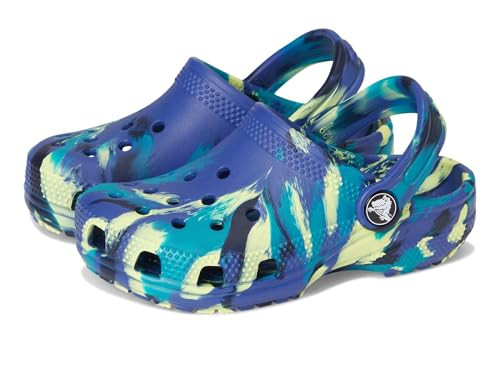 Crocs, Unisex, Classic Marbled Tie-Dye Clog (Toddler), Navy/Turbo Teal, 6, Medium | Amazon (US)
