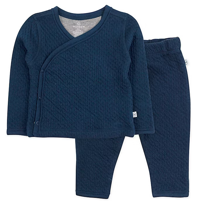 Honest Baby® 2-Piece Quilted Organic Cotton Kimono Top and Pant Set in Blue | buybuy BABY | buybuy BABY