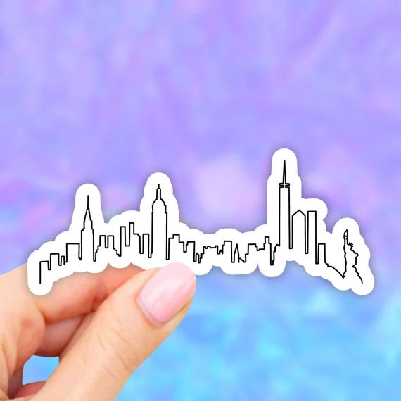New York City Skyline Sticker NYC State Laptop Stickers | Etsy | Etsy (US)