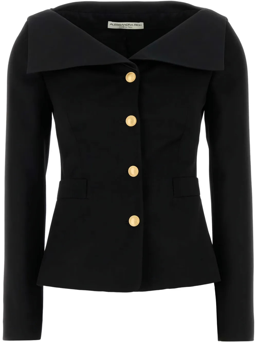 Alessandra Rich Wool Blazer | Black | FARFETCH UK | Farfetch Global