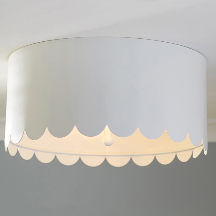 Scalloped Metal Flushmount (12") | West Elm (US)