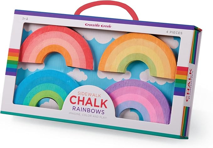 Crocodile Creek Sidewalk Chalk - Outside Art Set for Kids Ages 3 and Up - Encourages Creativity, ... | Amazon (US)