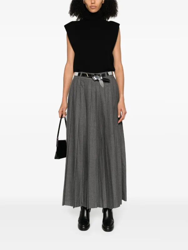 The Frankie Shop Bailey side-slit Pleated Skirt - Farfetch | Farfetch Global
