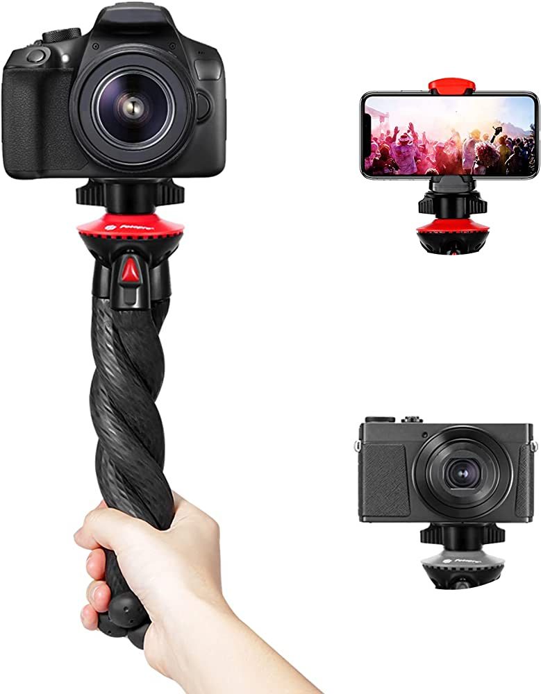 Camera Tripod, Fotopro UFO Flexible Tripod for Camera Bendable Handheld Vlogging Tripod with Phon... | Amazon (US)