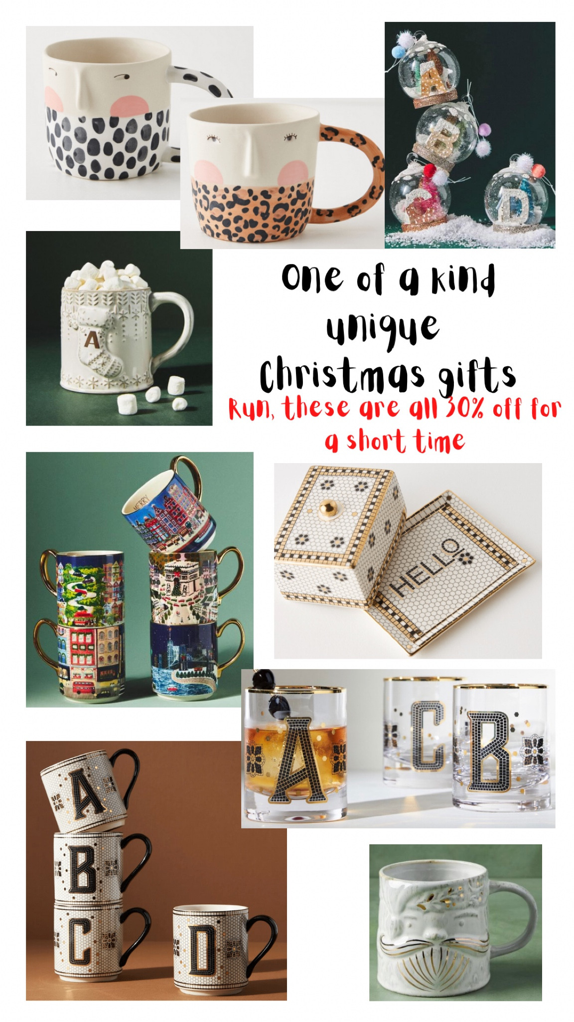 These are all 30% off for a short time! Everything is under $12 😱 and they’re all unique finds. I already own a few of these but they would make really nice gifts too! 

#LTKHoliday #LTKsalealert #LTKGiftGuide