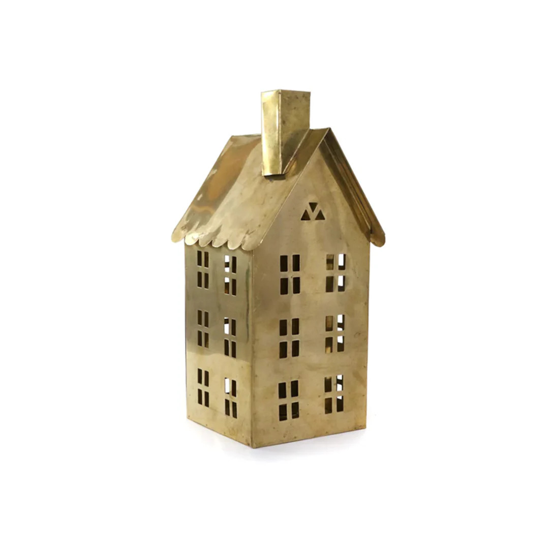 Scalloped Roof House - Brass | Pink Antlers