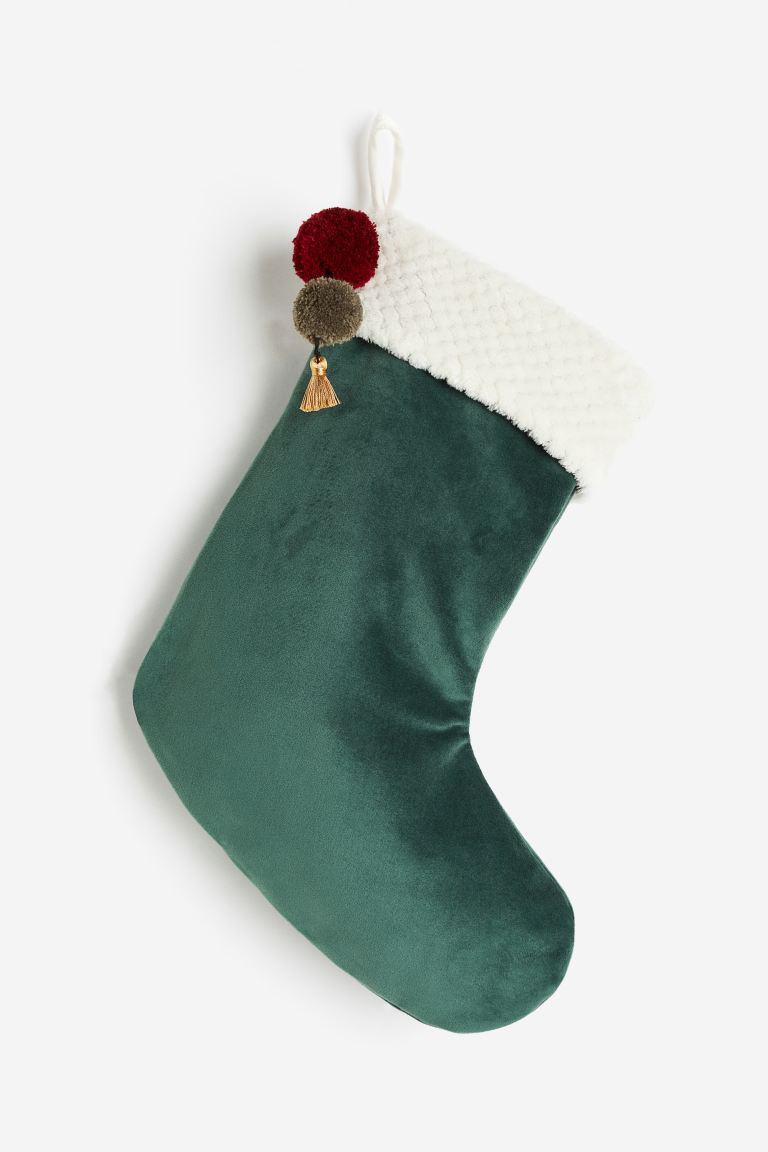 Christmas stocking - Green/Stocking - Home All | H&M GB | H&M (UK, MY, IN, SG, PH, TW, HK)
